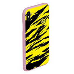 Чехол iPhone XS Max матовый FC Borussia, цвет: 3D-розовый — фото 2