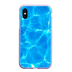 Чехол iPhone XS Max матовый Вода, цвет: 3D-светло-сиреневый