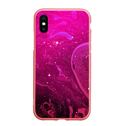 Чехол iPhone XS Max матовый РОЗОВЫЙ КОСМОС, цвет: 3D-баблгам