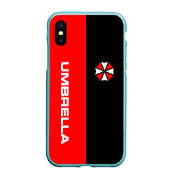 Чехол iPhone XS Max матовый Umbrella Corporation, цвет: 3D-мятный