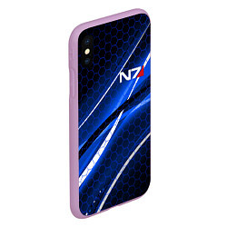 Чехол iPhone XS Max матовый MASS EFFECT N7, цвет: 3D-сиреневый — фото 2