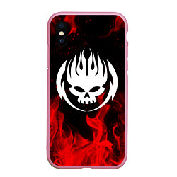 Чехол iPhone XS Max матовый THE OFFSPRING, цвет: 3D-розовый