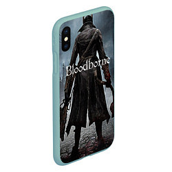 Чехол iPhone XS Max матовый Bloodborne, цвет: 3D-мятный — фото 2