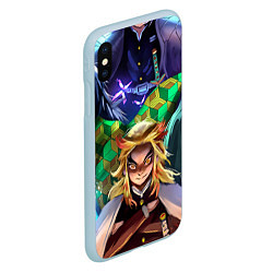 Чехол iPhone XS Max матовый KIMETSU NO YAIBA, цвет: 3D-голубой — фото 2