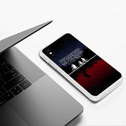Чехол iPhone XS Max матовый Очень странные дела, цвет: 3D-белый — фото 2