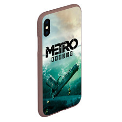 Чехол iPhone XS Max матовый METRO EXODUS, цвет: 3D-коричневый — фото 2