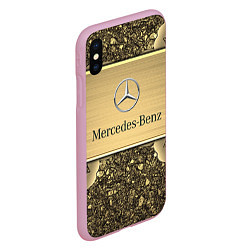 Чехол iPhone XS Max матовый MERCEDES GOLD, цвет: 3D-розовый — фото 2