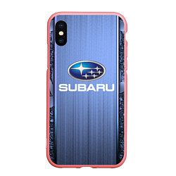 Чехол iPhone XS Max матовый SUBARU, цвет: 3D-баблгам