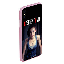 Чехол iPhone XS Max матовый Jill Valentine, цвет: 3D-розовый — фото 2