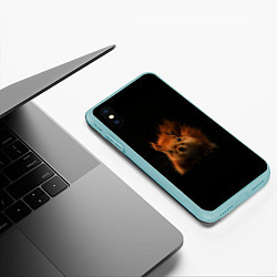 Чехол iPhone XS Max матовый Белка, цвет: 3D-мятный — фото 2
