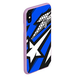 Чехол iPhone XS Max матовый Juventus F C, цвет: 3D-сиреневый — фото 2