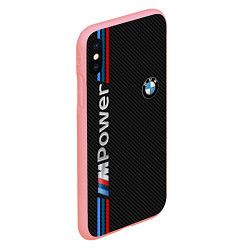 Чехол iPhone XS Max матовый BMW POWER CARBON, цвет: 3D-баблгам — фото 2