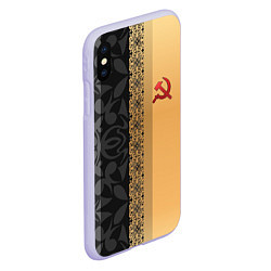 Чехол iPhone XS Max матовый СССР, цвет: 3D-светло-сиреневый — фото 2