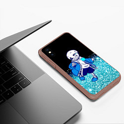 Чехол iPhone XS Max матовый Undertale, цвет: 3D-коричневый — фото 2