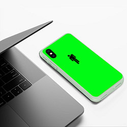 Чехол iPhone XS Max матовый Billie Eilish, цвет: 3D-салатовый — фото 2