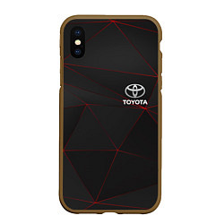 Чехол iPhone XS Max матовый TOYOTA, цвет: 3D-коричневый