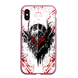 Чехол iPhone XS Max матовый BERSERK, цвет: 3D-малиновый