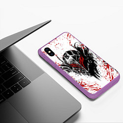 Чехол iPhone XS Max матовый BERSERK, цвет: 3D-фиолетовый — фото 2