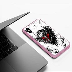 Чехол iPhone XS Max матовый BERSERK, цвет: 3D-розовый — фото 2