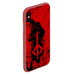 Чехол iPhone XS Max матовый BLOODBORNE, цвет: 3D-красный — фото 2