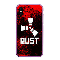 Чехол iPhone XS Max матовый RUST, цвет: 3D-фиолетовый