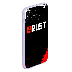 Чехол iPhone XS Max матовый RUST, цвет: 3D-светло-сиреневый — фото 2