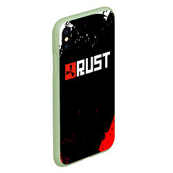 Чехол iPhone XS Max матовый RUST, цвет: 3D-салатовый — фото 2