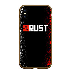 Чехол iPhone XS Max матовый RUST, цвет: 3D-коричневый