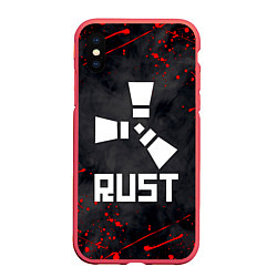 Чехол iPhone XS Max матовый RUST, цвет: 3D-красный