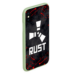 Чехол iPhone XS Max матовый RUST, цвет: 3D-салатовый — фото 2