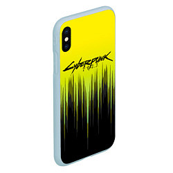 Чехол iPhone XS Max матовый CYBERPUNK 2077, цвет: 3D-голубой — фото 2