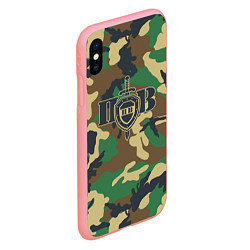 Чехол iPhone XS Max матовый Пограничные Войска камуфляж, цвет: 3D-баблгам — фото 2