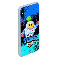 Чехол iPhone XS Max матовый Brawl Stars SPROUT, цвет: 3D-голубой — фото 2