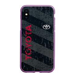 Чехол iPhone XS Max матовый TOYOTA, цвет: 3D-фиолетовый