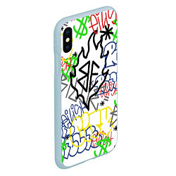 Чехол iPhone XS Max матовый BILLIE EILISH GRAFFITI, цвет: 3D-голубой — фото 2