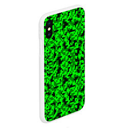 Чехол iPhone XS Max матовый КАМУФЛЯЖ GREEN, цвет: 3D-белый — фото 2