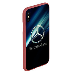 Чехол iPhone XS Max матовый Mercedes, цвет: 3D-красный — фото 2