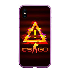 Чехол iPhone XS Max матовый CS:GO, цвет: 3D-фиолетовый