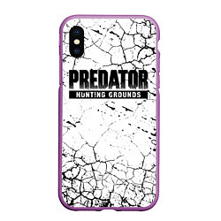 Чехол iPhone XS Max матовый PREDATOR: HUNTING GROUNDS, цвет: 3D-фиолетовый