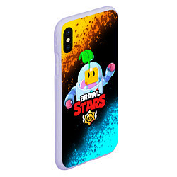 Чехол iPhone XS Max матовый BRAWL STARS SPROUT, цвет: 3D-светло-сиреневый — фото 2