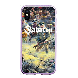 Чехол iPhone XS Max матовый Sabaton, цвет: 3D-сиреневый