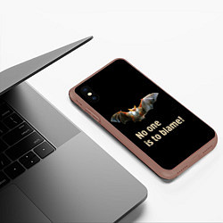 Чехол iPhone XS Max матовый Никто не виноват!, цвет: 3D-коричневый — фото 2