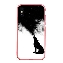 Чехол iPhone XS Max матовый Galaxy wolf, цвет: 3D-баблгам