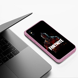 Чехол iPhone XS Max матовый Fortnite Black Knight, цвет: 3D-розовый — фото 2