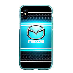 Чехол iPhone XS Max матовый MAZDA, цвет: 3D-мятный