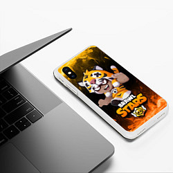 Чехол iPhone XS Max матовый НИТА БРАВЛ СТАРС, цвет: 3D-белый — фото 2