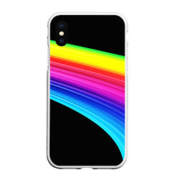 Чехол iPhone XS Max матовый ABSTRACT TREND, цвет: 3D-белый