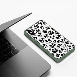 Чехол iPhone XS Max матовый MARSHMELLO FACE, цвет: 3D-темно-зеленый — фото 2