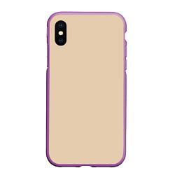 Чехол iPhone XS Max матовый Бежевая Маска