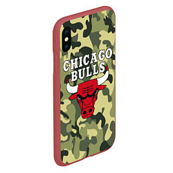 Чехол iPhone XS Max матовый CHICAGO BULLS, цвет: 3D-красный — фото 2